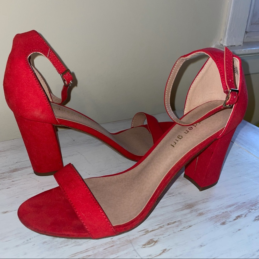 Red Madden girl heels